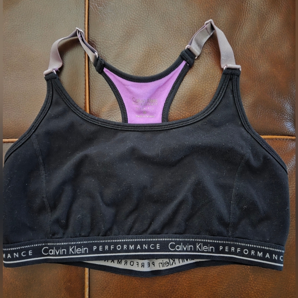 Calvin Klein Blue and Black Sports Bras Size Medium - Picture 8 of 13